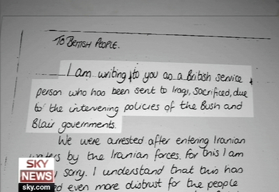 行き詰まる英軍兵拘束問題、宣伝戦はイランが優位 - 英国