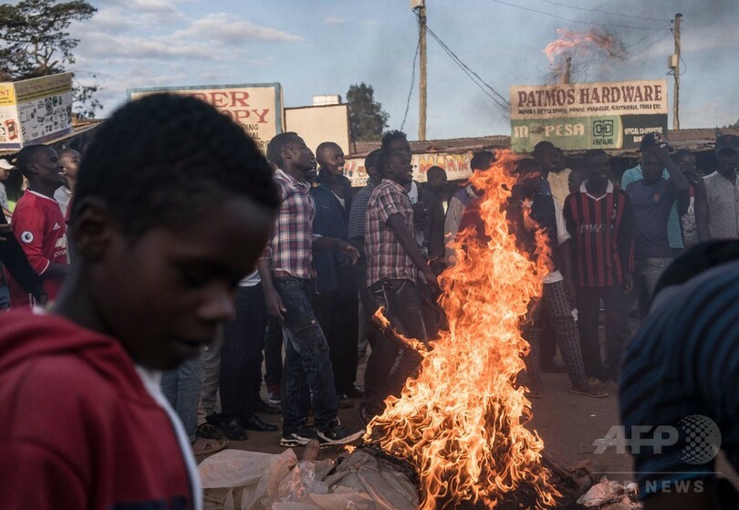 現職ケニア大統領、得票率98％で勝利 野党候補は不参加