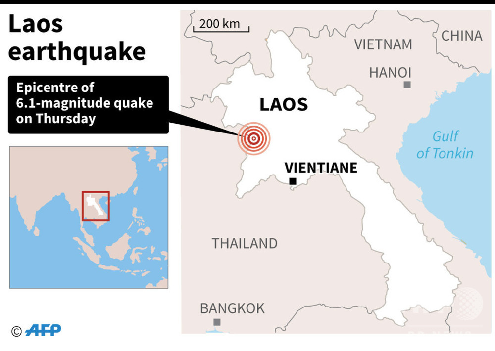 ラオス タイ国境でm6 1地震 法王滞在中のバンコクでも揺れ 写真1枚 国際ニュース Afpbb News