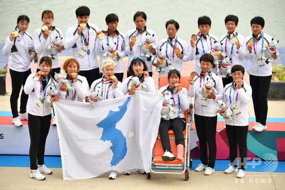 北朝鮮 韓国 南北合同チーム 2018年アジア競技大会 ユニホームSET XL 