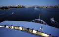 2008年2月23日、オーストラリアのシドニー（Sydney）に到着したクイーン・ビクトリア号（The Queen Victoria）。(c)AFP