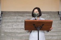 台湾・澎湖諸島の空軍施設を視察し、演説する蔡英文総統（2022年8月30日撮影）。(c)Sam Yeh / AFP