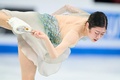 フィギュアスケート世界選手権、女子シングル・ショートプログラム（SP）。演技に臨む韓国の李海仁（2024年3月20日撮影）。(c)Geoff Robins / AFP