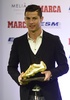 13-14シーズンの欧州ゴールデンシュー賞を受賞したレアル・マドリード（Real Madrid）のクリスティアーノ・ロナウド（Cristiano Ronaldo、2014年11月5日撮影）。(c)AFP/JAVIER SORIANO