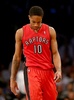 13-14NBAプレーオフ1回戦（7回戦制）、ブルックリン・ネッツ（Brooklyn Nets）対トロント・ラプターズ（Toronto Raptors）第6戦。ファウルの判定に落胆するトロント・ラプターズのデマー・デローザン（DeMar DeRozan、2014年5月2日撮影）。(c)AFP/Getty Images/Elsa