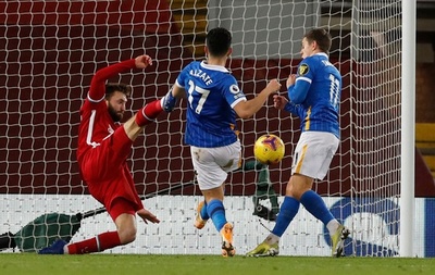 リバプール、ホームでブライトンに苦杯 首位マンCはバーンリー下す