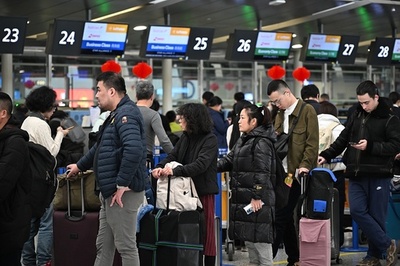 2026年春節連休は9日間 航空券の検索数が急増=中国