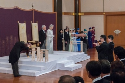 天皇陛下、皇居で退位礼正殿の儀