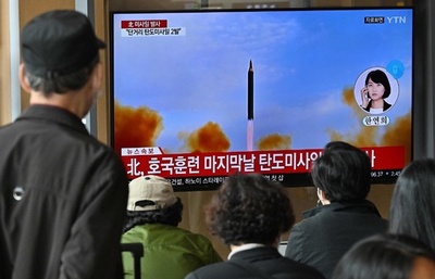 北朝鮮、日本海に向け弾道ミサイル発射 韓国軍