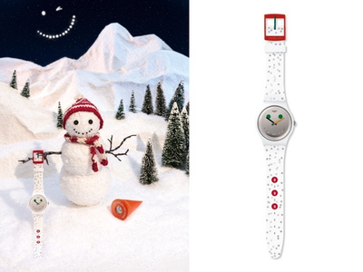 雪だるまがモチーフ「スウォッチ」数量限定モデル発売