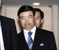 2007年9月27日、木村仁（Hitoshi Kimura）外務副大臣との面談のため外務省を訪れたSaw Hla Min駐日ミャンマー大使。(c)AFP/Yoshikazu TSUNO