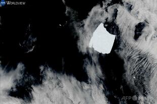 世界最大の氷山、一部が初の大規模崩落 全体の崩壊始まる兆候か