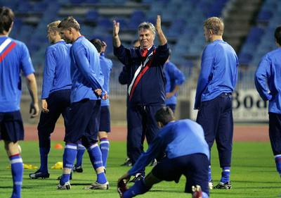 ロシア代表 イスラエル戦に向けてニコシアで練習を行う