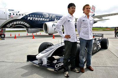 ウィリアムズの中嶋とロズベルグがプロモーションイベントに参加