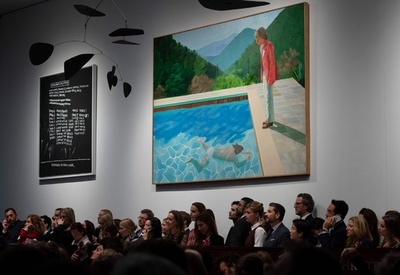 ホックニー氏作品、102億円で落札 存命芸術家では史上最高額