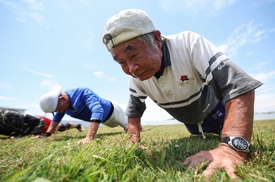 Japanese veterans staying fit through rugby