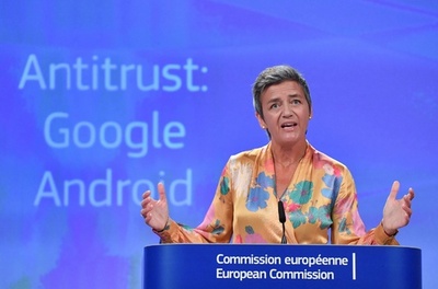 EU、グーグルに過去最高5700億円の制裁金 OSで独占的な地位乱用