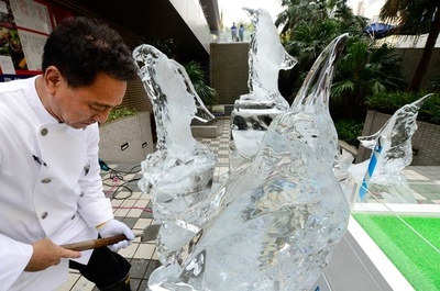 冷た～いペンギンたちが「ペンギン館長」とお出迎え、品川アクアスタジアム