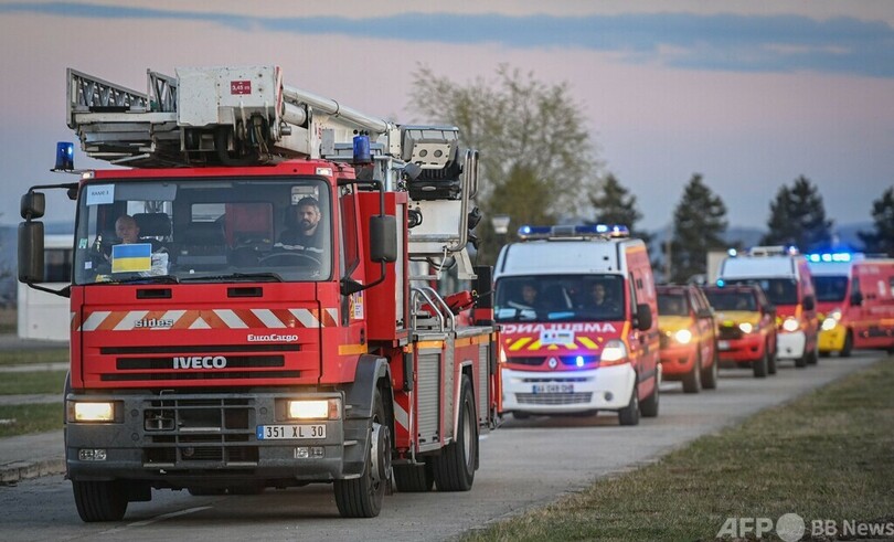 仏からウクライナへ、消防車など支援物資到着 ルーマニア