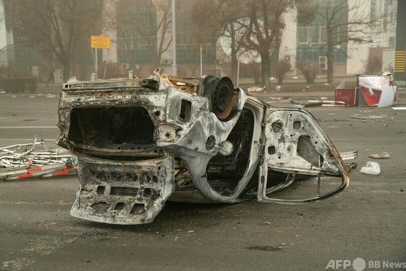 カザフ、最大都市で衝突続く ロシア主導部隊が到着