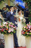台湾・台北（Taipei）で行われた台湾空軍の将校のカップル60組のための集団結婚式（2010年9月6日撮影）。(c)AFP/Sam YEH