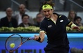 テニス、マドリード・オープン、男子シングルス準々決勝。リターンを打つダビド・フェレール（2015年5月8日撮影）。(c)AFP/JAVIER SORIANO