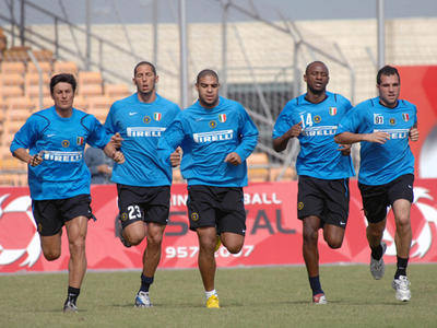 ＜サッカー 親善試合＞インテル バーレーン戦を翌日に控え調整を行う - バーレーン