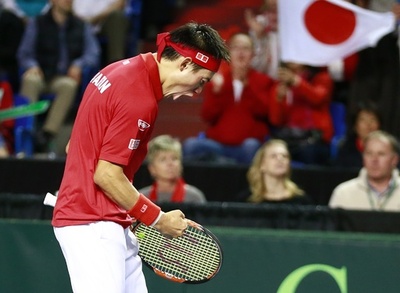日本、錦織勝利でカナダと1勝1敗 デビス杯