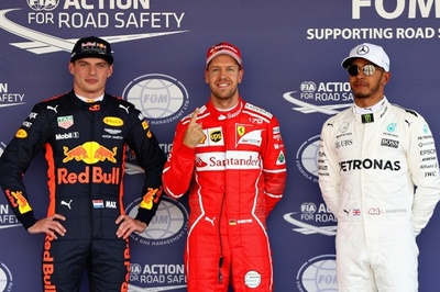 ベッテルがPP獲得、タイトル目前のハミルトンは3番手スタート メキシコGP