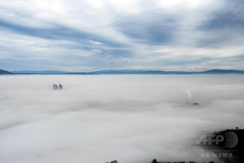 マケドニアの首都スコピエ、連日の激しい大気汚染