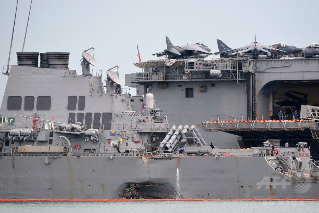 米海軍、衝突事故起こした駆逐艦艦長らを解任 「信頼失った」 米海軍、衝突事故起こした駆逐艦艦長らを解任 「信頼失った」