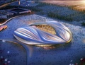 2022年サッカーW杯カタール大会（2022 World Cup）の大会組織委員会が発表したアル・ワクラ・スタジアム（Al-Wakrah Stadium）のコンピューター画像（2013年11月19日提供）。(c)AFP/Qatar 2022 committee