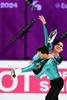 フィギュアスケート欧州選手権、アイスダンス・リズムダンス（RD）。演技に臨むイタリアのシャルレーヌ・ギニャール/マルコ・ファッブリ組（2024年1月12日撮影）。(c)Daniel MIHAILESCU / AFP