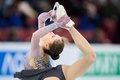 フィギュアスケート世界選手権、女子シングル・ショートプログラム（SP）。演技に臨む米国のイザボー・レビト（2024年3月20日撮影）。(c)Geoff Robins / AFP