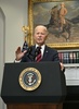 ハリケーン「ミルトン」への対応について説明するジョー・バイデン米大統領。ホワイトハウスで（2024年10月9日撮影）。(c)Brendan SMIALOWSKI / AFP