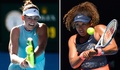 全豪オープンテニスの女子シングルス決勝で対決する大坂なおみ（左）とジェニファー・ブレイディのコンボ写真（2021年2月18日作成）。(c)Paul CROCK and David GRAY / AFP