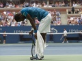 全米オープンテニス、男子シングルス準決勝。ポイントを落としうなだれるガエル・モンフィス（2016年9月9日撮影）。(c)AFP/Timothy A. CLARY