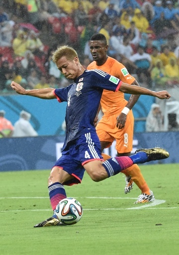 コートジボワール戦で先制点を挙げた本田