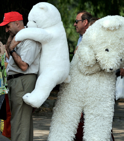 目指せギネス、1日で最多のテディベアが集まった動物園