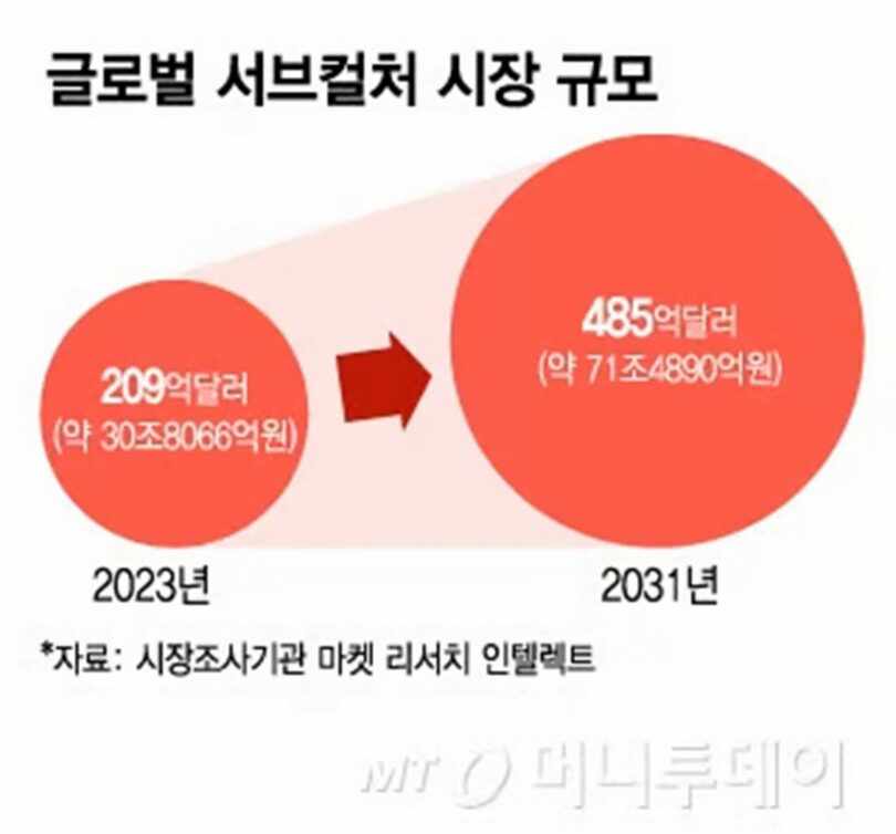 グローバルサブカルチャー市場規模(c)MONEYTODAY