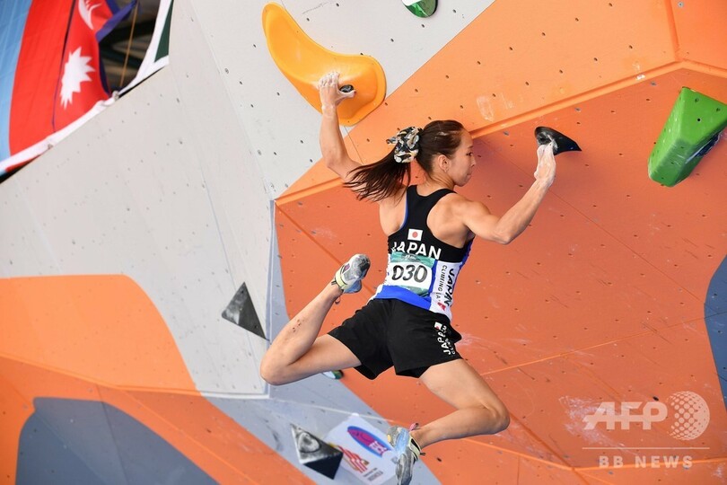 野口啓代が金メダル、スポーツクライミング女子 アジア大会
