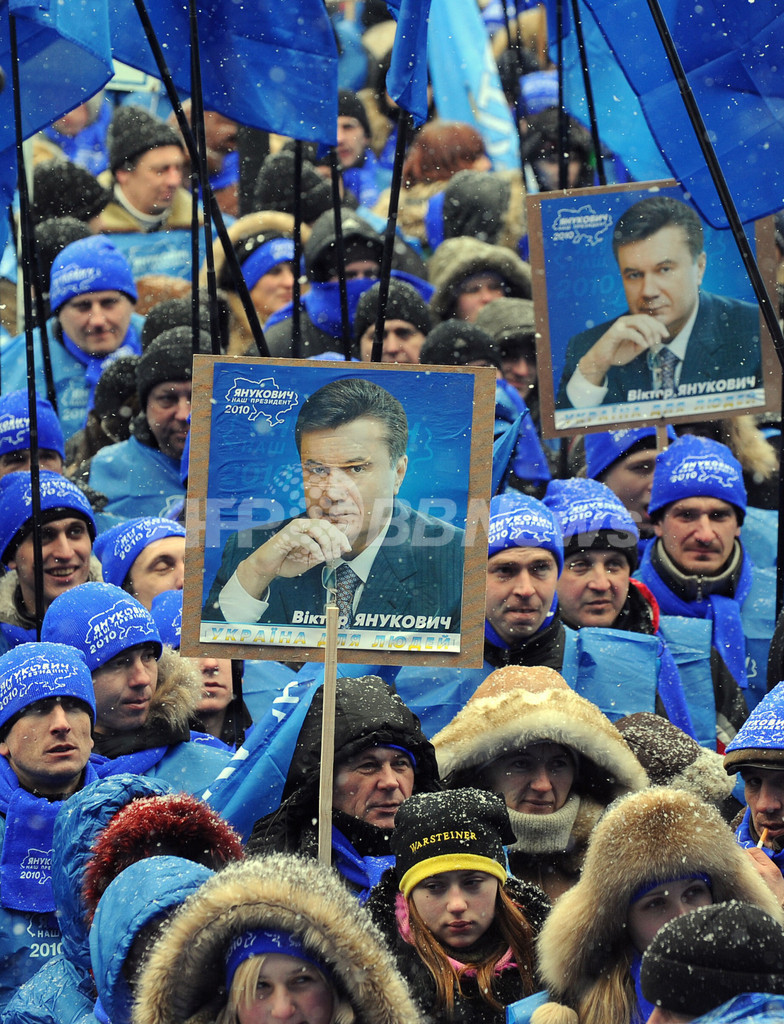 ウクライナ大統領選、親ロシア派の前首相が当選確実 写真4枚 国際ニュース:AFPBB News