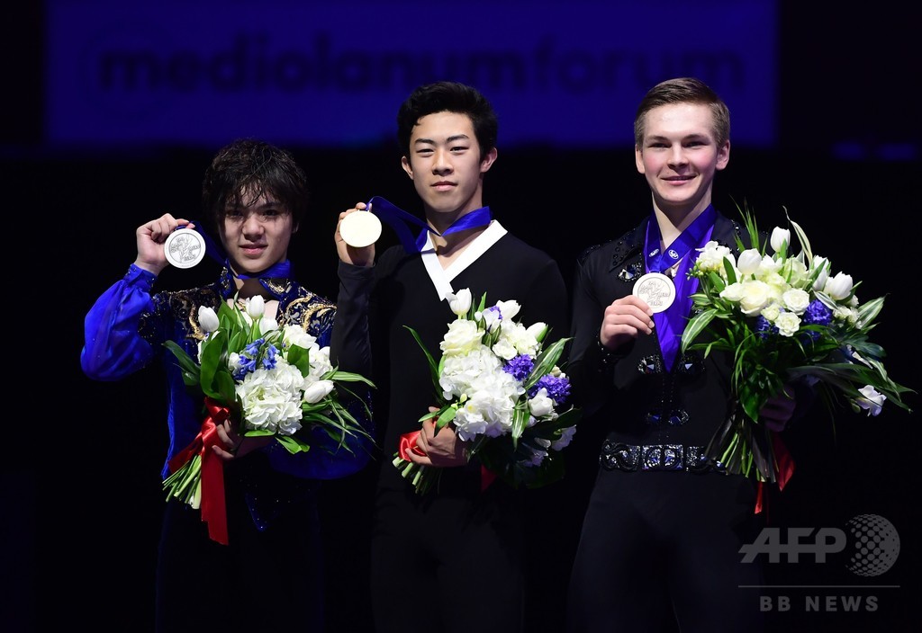 「4回転キング」チェンが世界フィギュア初優勝、宇野2位 写真14枚 国際ニュース：AFPBB News