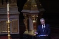 ドイツ・ベルリンのベルリン大聖堂で行われたアルメニア人虐殺の追悼行事で、演説するヨアヒム・ガウク独大統領（2014年4月23日撮影）。(c)AFP/TOBIAS SCHWARZ