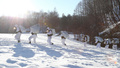 韓国北東部・平昌（Pyeongchang）で冬季訓練を行う軍特殊部隊（2013年1月9日撮影）。(c)AFP/DONG-A ILBO