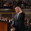 米首都ワシントンの連邦議会の合同会議で初の演説に臨むドナルド・トランプ米大統領（2017年2月28日撮影）。(c)AFP/JIM LO SCALZO