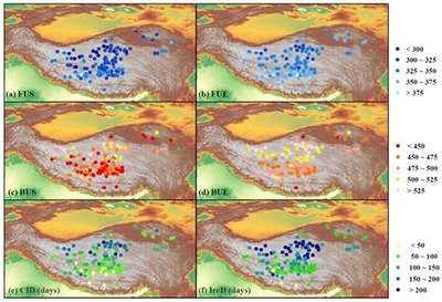 青海チベット高原にある132の湖の約40年間の結氷・融氷日データ発表