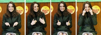 キャサリン妃が手遊び歌、チャリティー訪問先の小学校で 英国