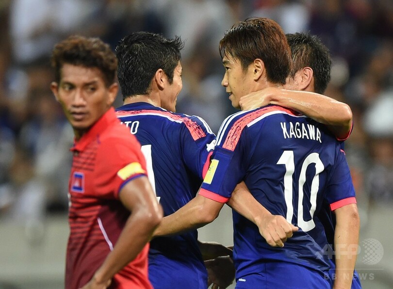 日本 カンボジア下しw杯アジア2次予選初勝利 写真12枚 国際ニュース Afpbb News