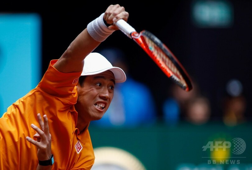 錦織、快勝でマドリードOP8強 ジョコ戦では「最高のテニスを」